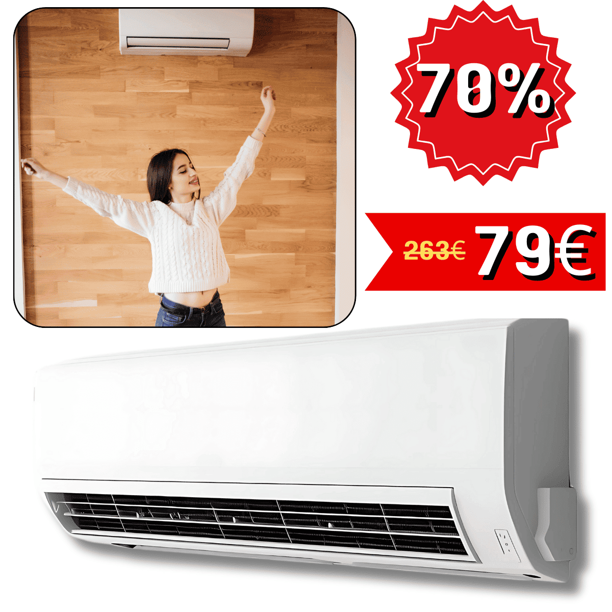 Aire acondicionado Inverter 4 en 1